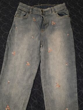 Cat & Jack Blue Denim High-Rise Straight Jeans